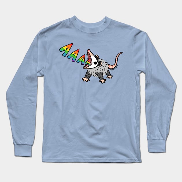 screams in gay Long Sleeve T-Shirt by Possum Mood